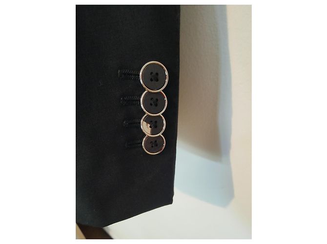Dolce & Gabbana Black Wool Blend Blazer with Guitar Embellishment - view 4