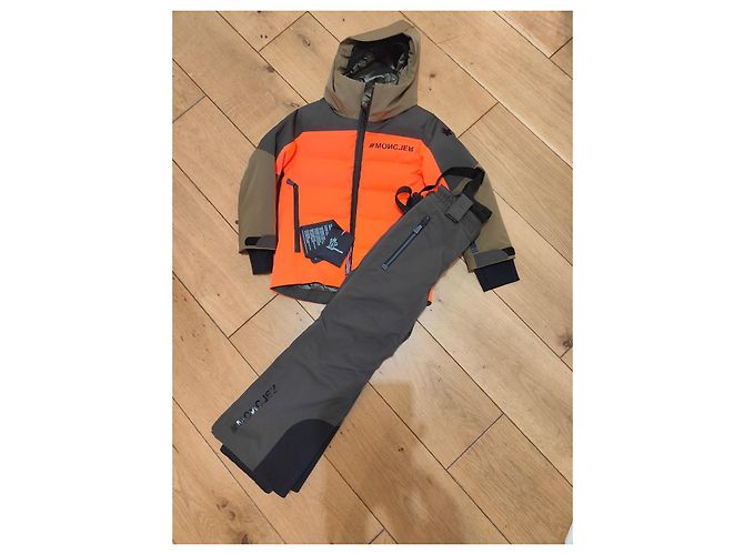 Set tuta da sci Moncler Marrone Nero Arancione - vista 11