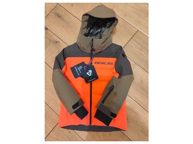 Set tuta da sci Moncler Marrone Nero Arancione - vista 2