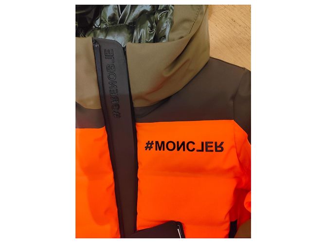 Set tuta da sci Moncler Marrone Nero Arancione - vista 4
