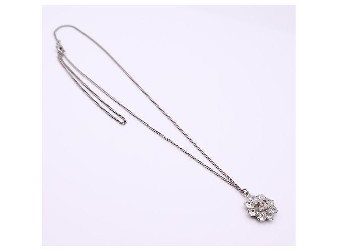 Chanel Coco Mark Flower Halskette Silber - Ansicht 10