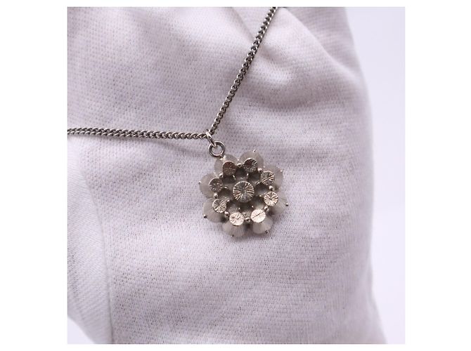 Chanel Coco Mark Flower Halskette Silber - Ansicht 11