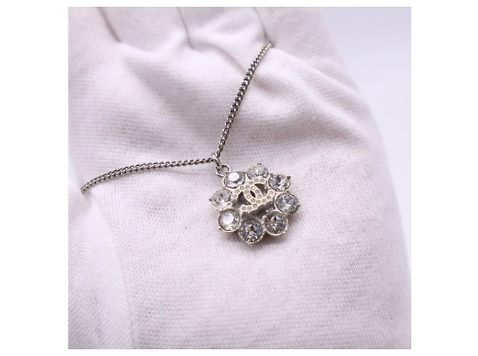 Chanel Coco Mark Flower Halskette Silber - Ansicht 12