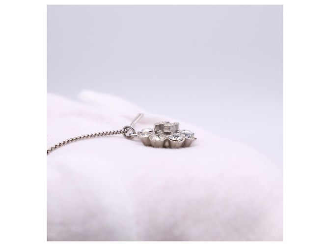 Chanel Coco Mark Flower Halskette Silber - Ansicht 13