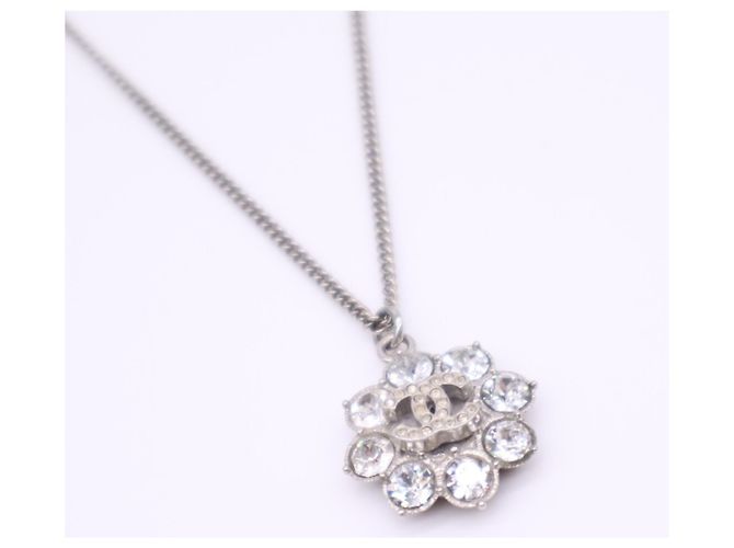 Chanel Coco Mark Flower Halskette Silber - Ansicht 7
