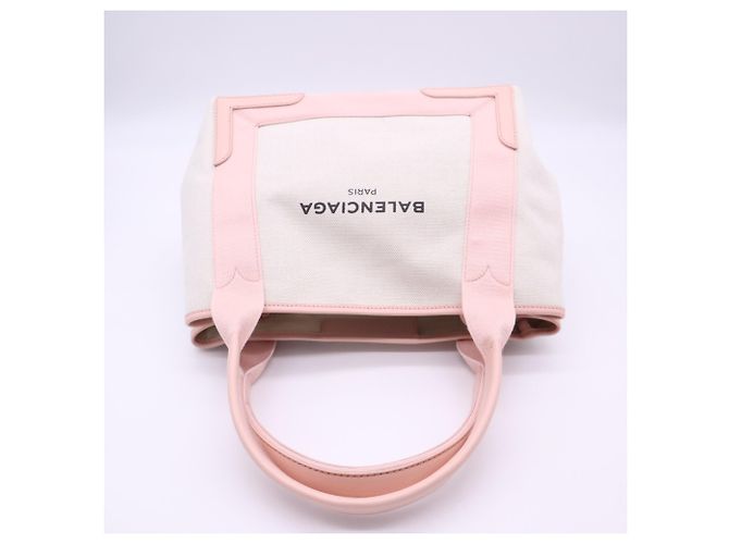 Borsa Balenciaga Cabas S 339933 Navy Rosa Crudo - vista 12