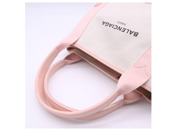 Borsa Balenciaga Cabas S 339933 Navy Rosa Crudo - vista 13
