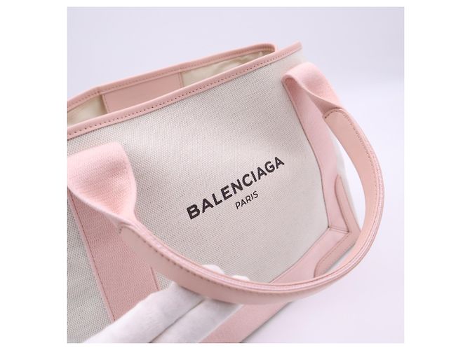 Borsa Balenciaga Cabas S 339933 Navy Rosa Crudo - vista 15