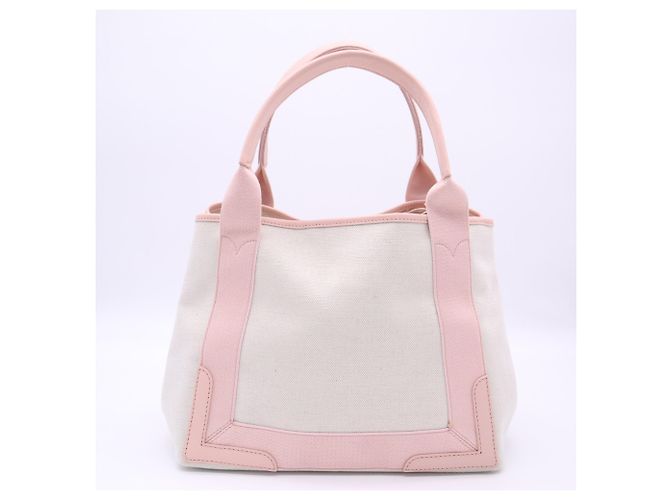 Borsa Balenciaga Cabas S 339933 Navy Rosa Crudo - vista 2