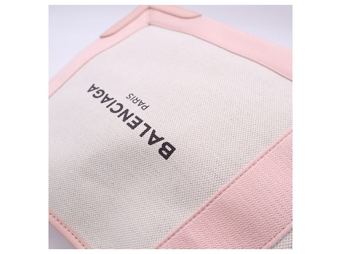 Borsa Balenciaga Cabas S 339933 Navy Rosa Crudo - vista 8
