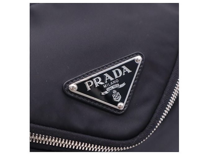 Sac à une épaule Prada Re-Nylon avec logo triangle Noir - vue 11