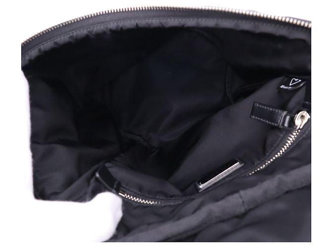 Sac à une épaule Prada Re-Nylon avec logo triangle Noir - vue 12