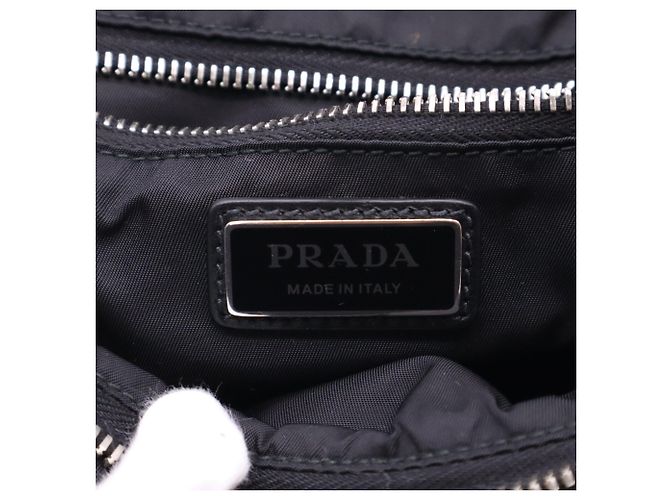 Sac à une épaule Prada Re-Nylon avec logo triangle Noir - vue 14