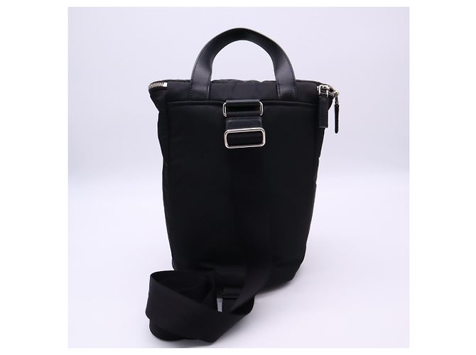 Sac à une épaule Prada Re-Nylon avec logo triangle Noir - vue 2