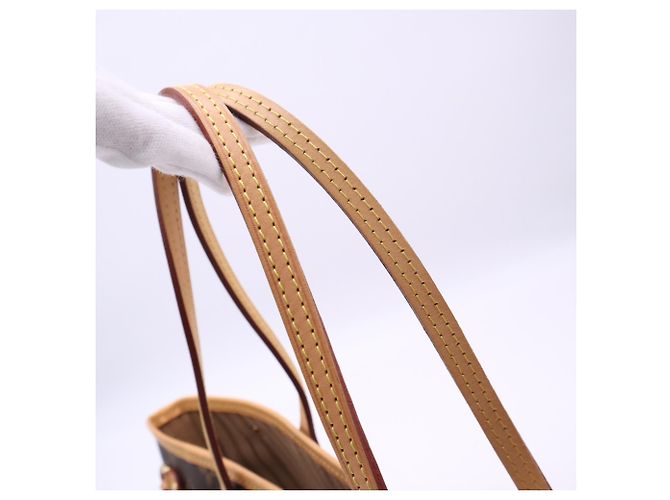 Louis Vuitton Monogram Neverfull PM Handtasche Braun Beige - Ansicht 10