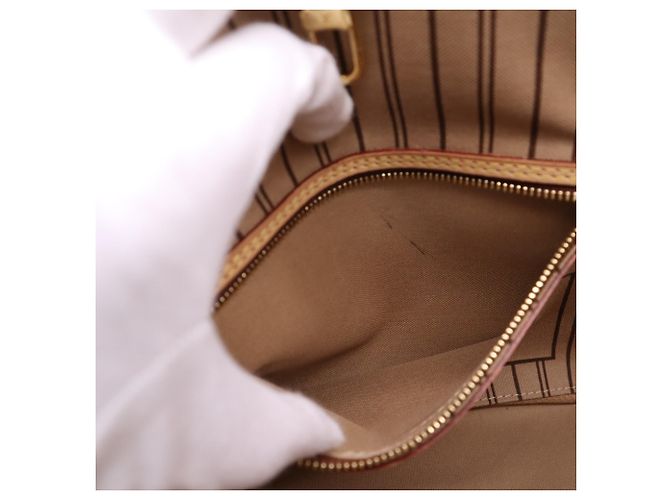 Louis Vuitton Monogram Neverfull PM Handtasche Braun Beige - Ansicht 15