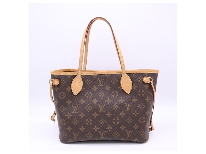 Louis Vuitton Monogram Neverfull PM Handtasche Braun Beige - Ansicht 2
