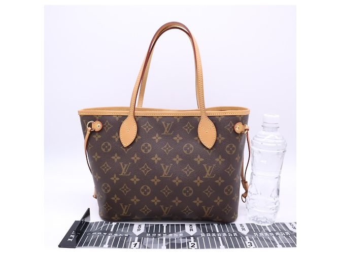 Louis Vuitton Monogram Neverfull PM Handtasche Braun Beige - Ansicht 3