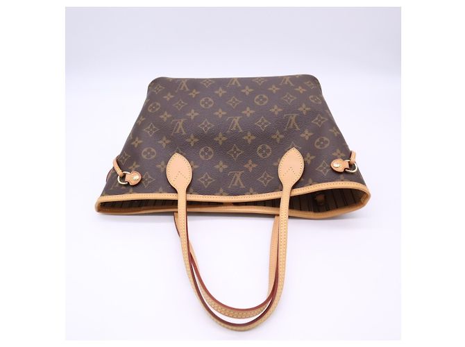 Louis Vuitton Monogram Neverfull PM Handtasche Braun Beige - Ansicht 8