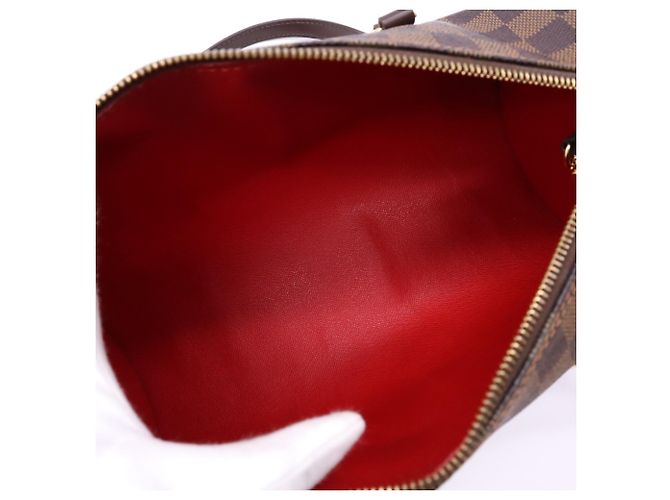 Borsa Louis Vuitton Damier Papillon Marrone Beige - vista 12