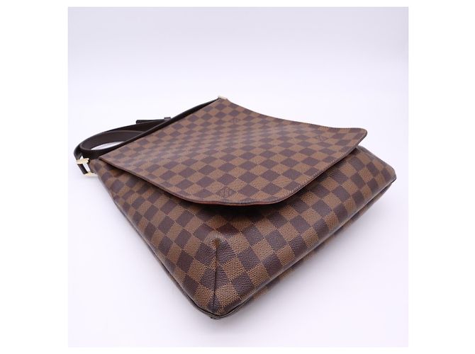 Borsa Louis Vuitton Damier Musette Marrone Beige - vista 5