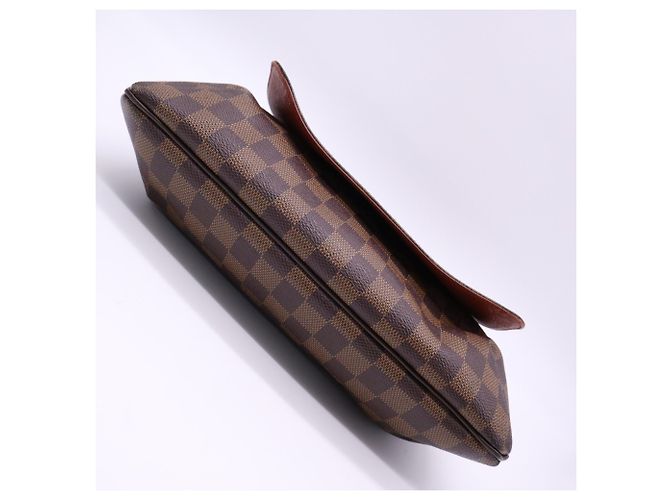 Borsa Louis Vuitton Damier Musette Marrone Beige - vista 7