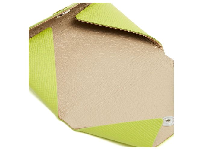 Moynat Paris Tarjetero de cuero verde lima - vista 4