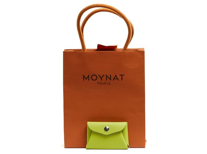 Moynat Paris Tarjetero de cuero verde lima - vista 5