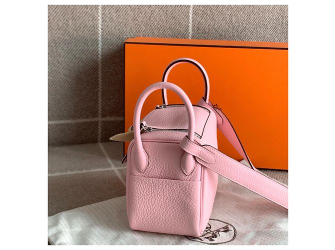 Hermès Hermes mini lindy Rosa - vista 3