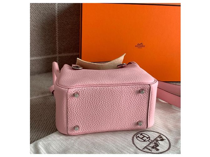 Hermès Hermes mini lindy Rosa - vista 5