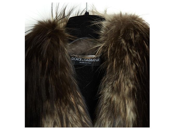 Dolce & Gabbana Cappotto Tweed Nero e Paillettes - vista 4