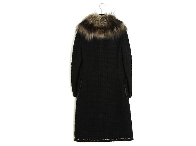 Dolce & Gabbana Cappotto Tweed Nero e Paillettes - vista 5