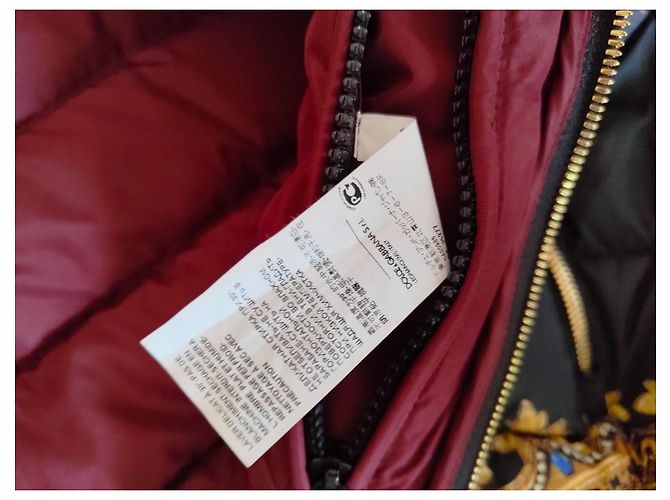 Dolce & Gabbana Black Down Jacket with Crown Print - view 10