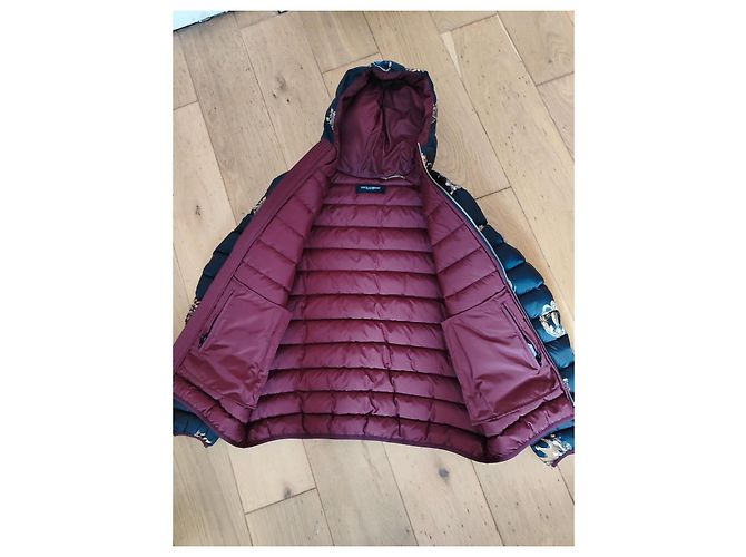Dolce & Gabbana Black Down Jacket with Crown Print - view 8
