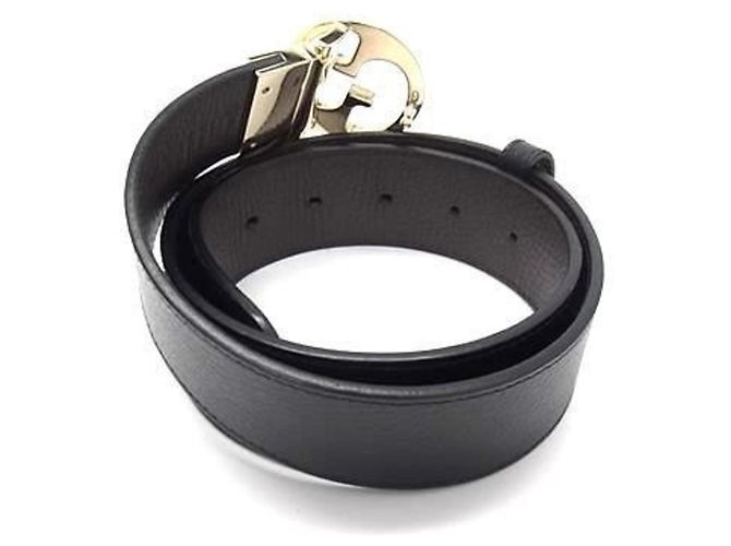 Cintura reversibile GUCCI Interlocking G Marrone Nero - vista 2