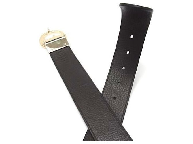 Cintura reversibile GUCCI Interlocking G Marrone Nero - vista 3
