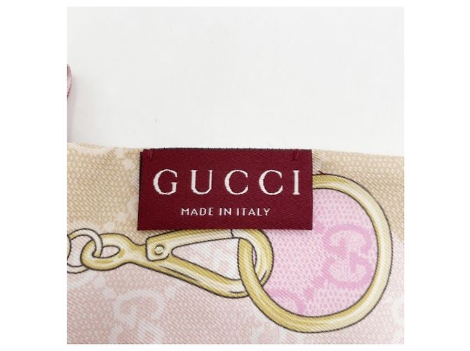 Scrunchie in seta multicolore Gucci - vista 5