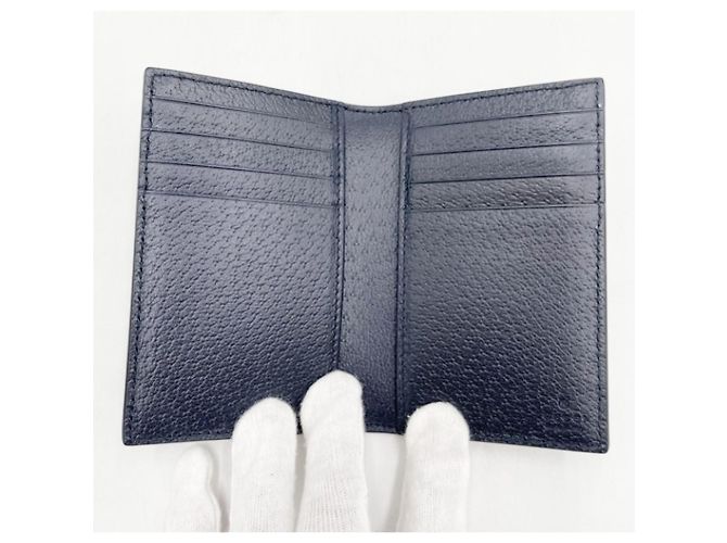 Gucci GG Supreme Visitenkartenetui aus blauem Leder - Ansicht 8