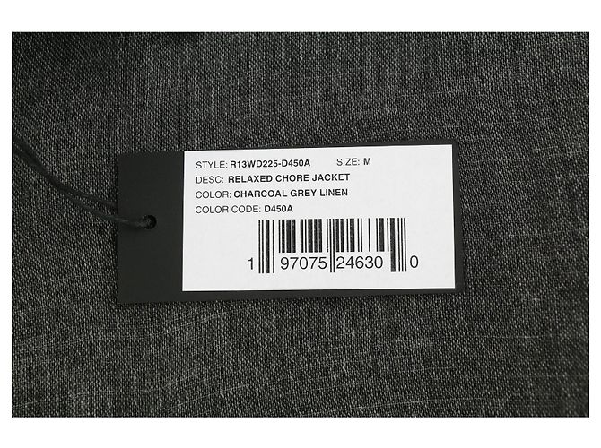 R13 Relaxed Chore Jacke aus anthrazitgrauem Leinen - Ansicht 5