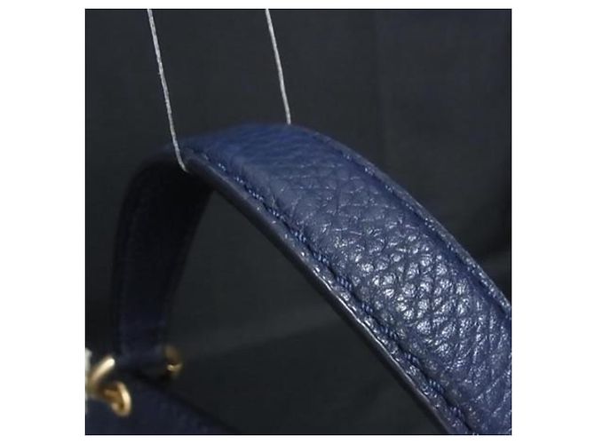 Bolsa de Ombro em Couro Two-Tone Tory Burch Cru Azul marinho - vista 2