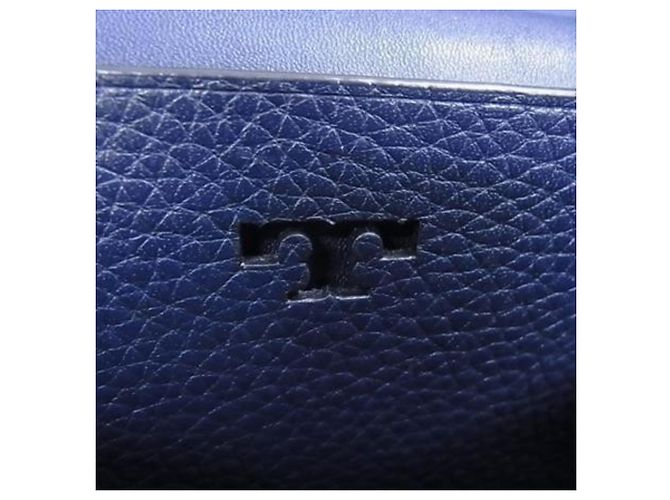 Bolsa de Ombro em Couro Two-Tone Tory Burch Cru Azul marinho - vista 6