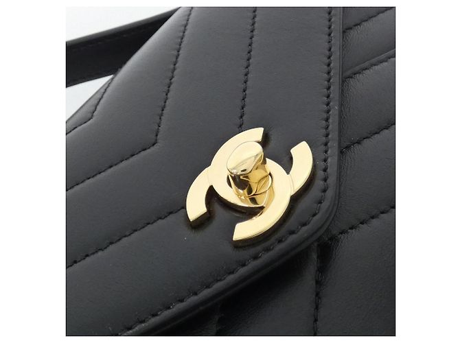 Borsa a mano in pelle Chanel AS6044 Nero - vista 4