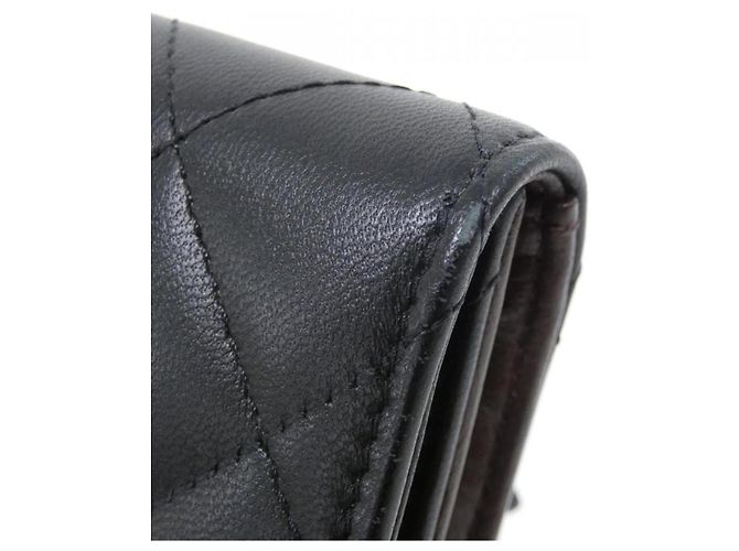 Cartera Chanel Timeless Classic Line AP0231 Negro Burdeos - vista 4