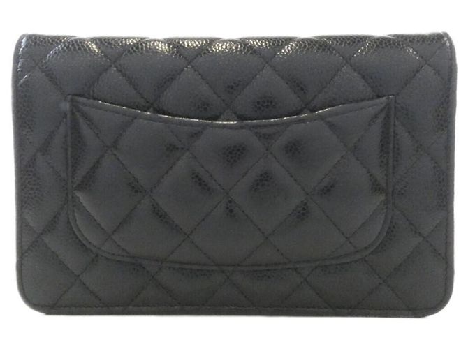Portafoglio con catena Chanel Timeless Classic Line Nero Bordò - vista 2
