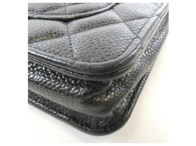 Portafoglio con catena Chanel Timeless Classic Line Nero Bordò - vista 3
