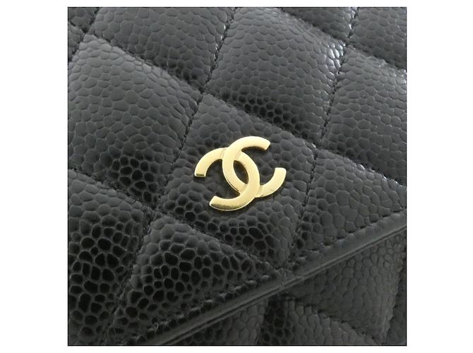 Portafoglio con catena Chanel Timeless Classic Line Nero Bordò - vista 4