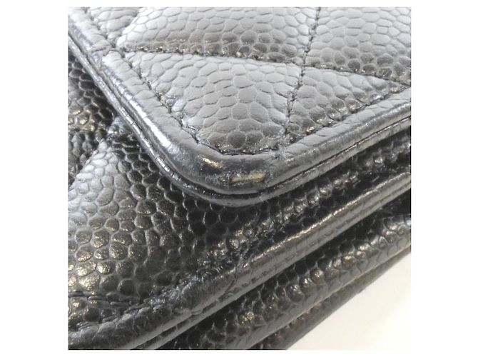 Portafoglio con catena Chanel Timeless Classic Line Nero Bordò - vista 5