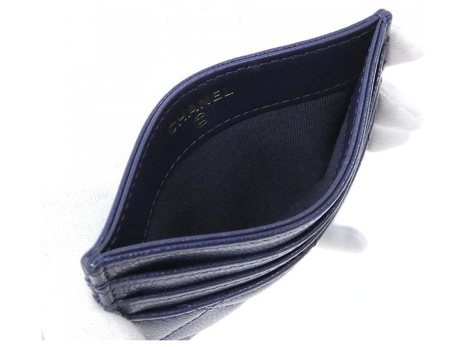 Tarjetero Chanel Timeless Classic Line Azul marino - vista 5