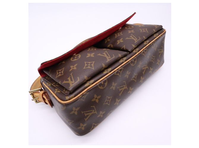 Borsa Louis Vuitton Monogram Viva Cite MM Marrone Beige - vista 5