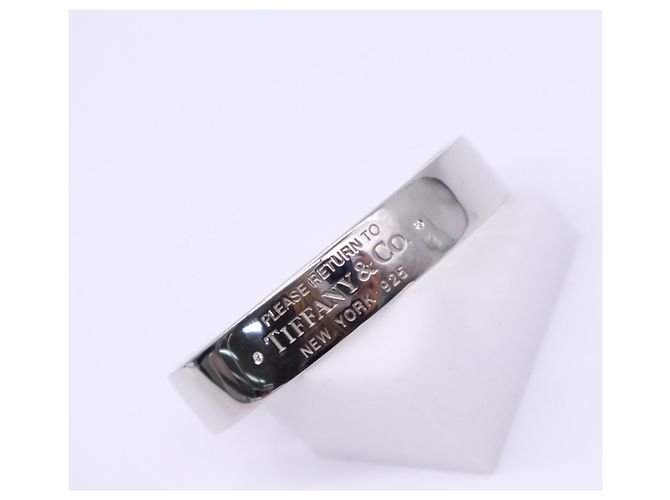 Autre Marque Tiffany & Co. Bracciale rigido Return to Bangle con diamanti Argento - vista 4